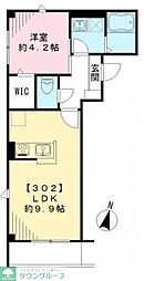 OKUOgikubo 1LDKの間取図画像