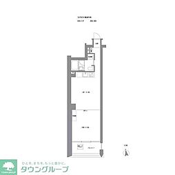 ラグゼナ東高円寺 1LDKの間取図画像