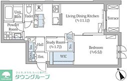 サクラガーデン武蔵小金井 1LDKの間取図画像