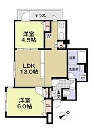 LAPiS吉祥寺 2LDKの間取図画像