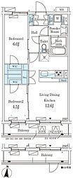 テラス杉並方南町 2LDKの間取図画像