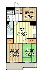 セイント武蔵小金井 2SDKの間取図画像