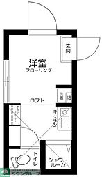 レイハウス ワンルームの間取図画像