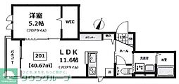 KNパレス石神井公園 1LDKの間取図画像