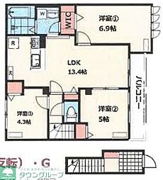 グラン パセオ 3LDKの間取図画像