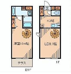 PLUME 1LDKの間取図画像