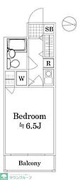 コンフォール花小金井 1Kの間取図画像
