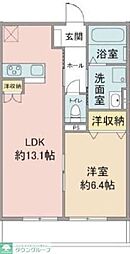 エルメゾン学園東 1LDKの間取図画像