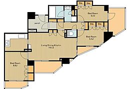 クリオ京王八王子ビサイド 3LDKの間取図画像