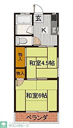 ハイム栄町 2Kの間取図画像