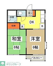 カリーナスピカ 2Kの間取図画像