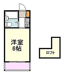 ロイヤルハイツ錦町 ワンルームの間取図画像