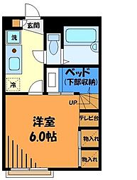 レオパレス湯島セカンド 1Kの間取図画像