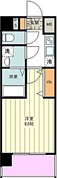 エステムコート東京八王子 1Kの間取図画像