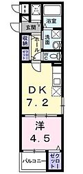 メゾンエスポワール 1DKの間取図画像
