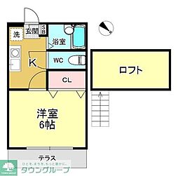 プラザアネックス 1Kの間取図画像