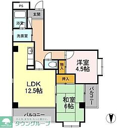 メゾン・ド・ジョワ 2LDKの間取図画像