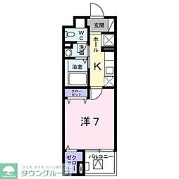 オーシャン幸・大塚 1Kの間取図画像