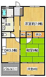 コトブキマンション 3DKの間取図画像
