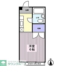 サンハイツ ワンルームの間取図画像