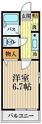 ファインコート 1Kの間取図画像