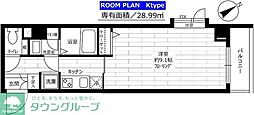 ステージファースト八王子 1Kの間取図画像