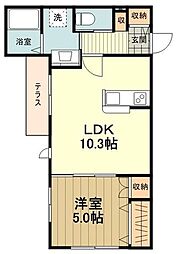 メゾンソライユ 1LDKの間取図画像