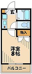 レオパレスゴールドレジデンスドミールK 1Kの間取図画像