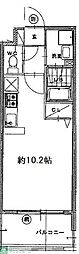 S-FORT八王子南 1Kの間取図画像