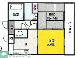 プライム伊藤 2Kの間取図画像