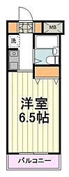 アバクス立川A棟 ワンルームの間取図画像