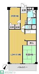 北越谷スカイハイツ 2LDKの間取図画像
