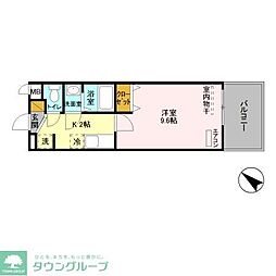 サクラビルディング 1Kの間取図画像