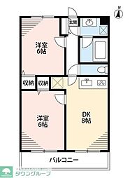 グランシャリオ 2DKの間取図画像
