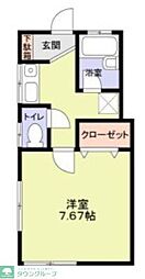 ベルビュー千間台 1Kの間取図画像