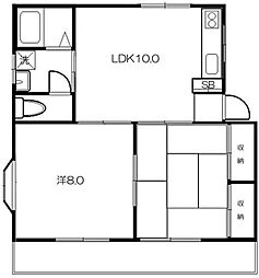 ラデヴィーナ戸塚安行 2LDKの間取図画像