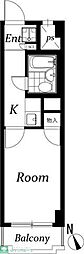 ベル島田 1Kの間取図画像