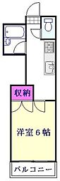シャルマン草加 1Kの間取図画像