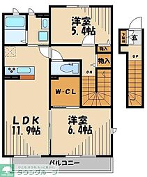 プラータノ 2LDKの間取図画像