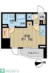 ライブコート草加 ワンルームの間取図画像