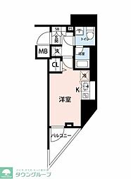 川口市栄町2丁目マンション ワンルームの間取図画像