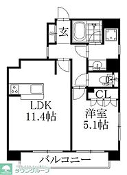 ライオンズステーションプラザ草加 1LDKの間取図画像