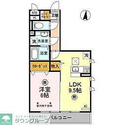フェアリーシャトー 1LDKの間取図画像