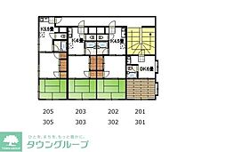 ニュービレッヂ三高 1DKの間取図画像