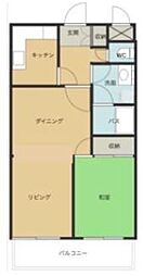 ザ・リージェント三郷 1LDKの間取図画像