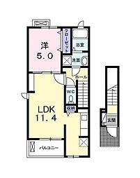 エクセレントガーデン1 1LDKの間取図画像