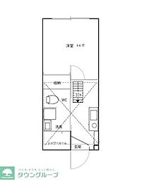 エスポワァール1号館 1Kの間取図画像