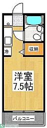 多摩ペガサスビル ワンルームの間取図画像