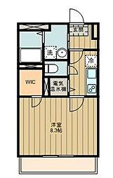 アダージオ 1Kの間取図画像