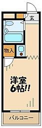 ベルトピア京王永山 ワンルームの間取図画像